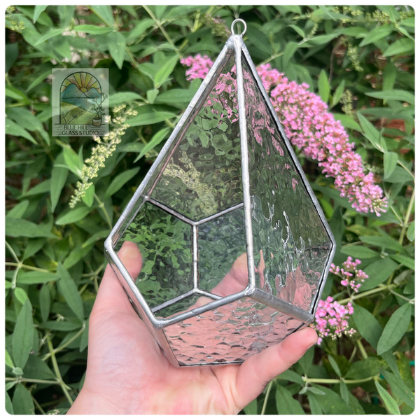 Teardrop Terrarium Stained Glass 3D Art