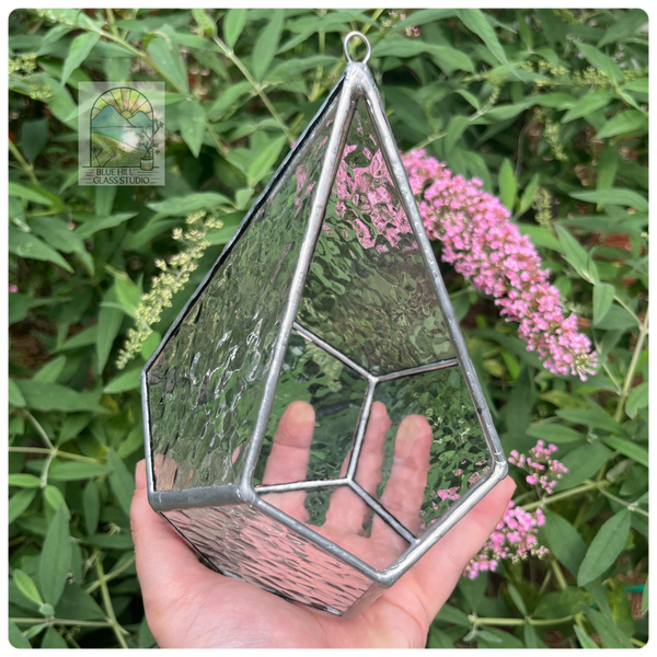 Teardrop Terrarium Stained Glass 3D Art