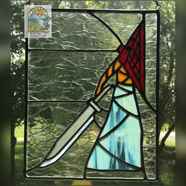 Pyramid Head Silent Hill Stained Glass Panel - Horror Movie Art - Video Game Fan Art