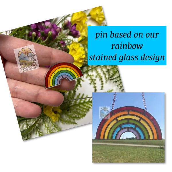 Rainbow Acrylic Pin