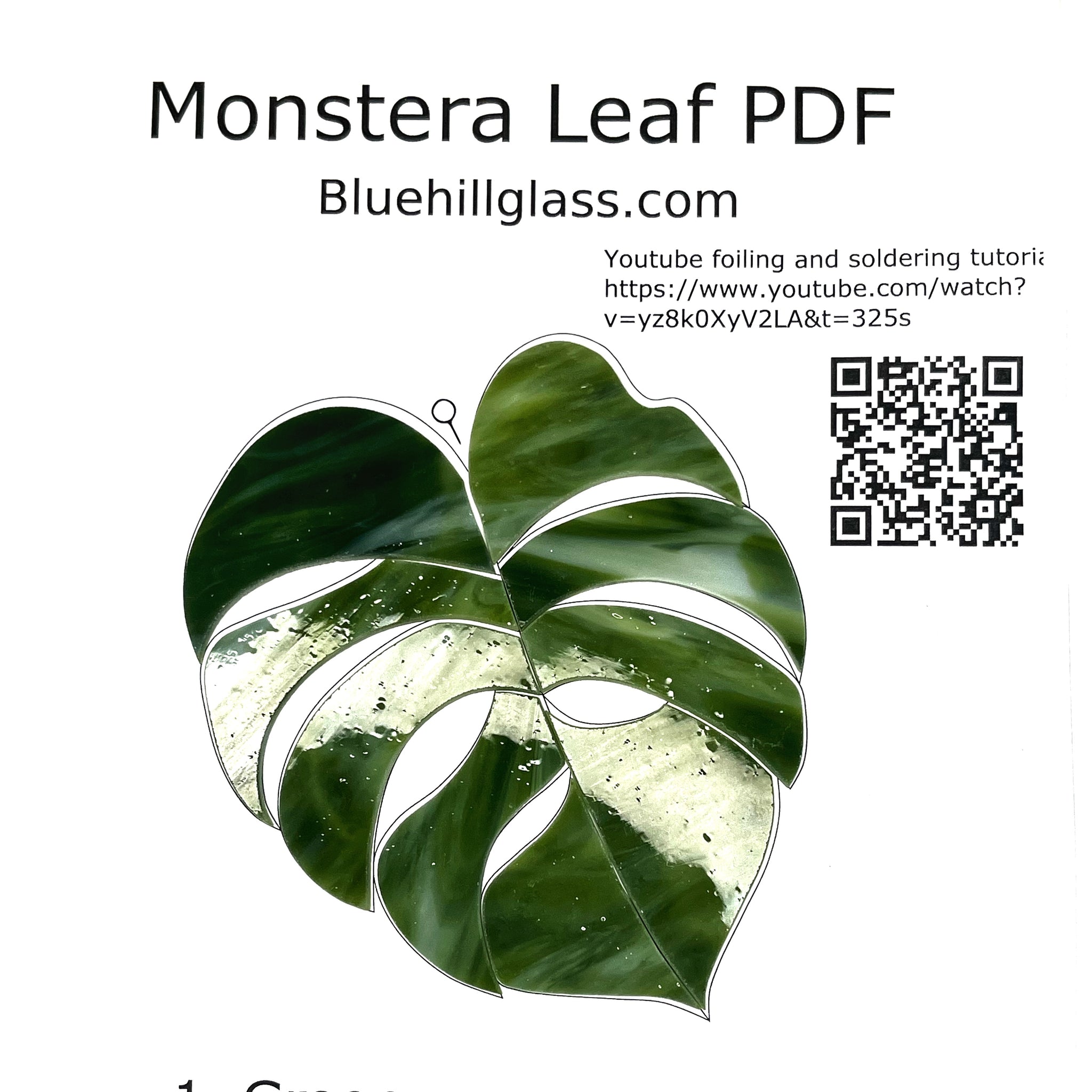 Monstera Leaf Precut Stained Glass Making Kit - Includes Glass, Pattern,  Tutorial