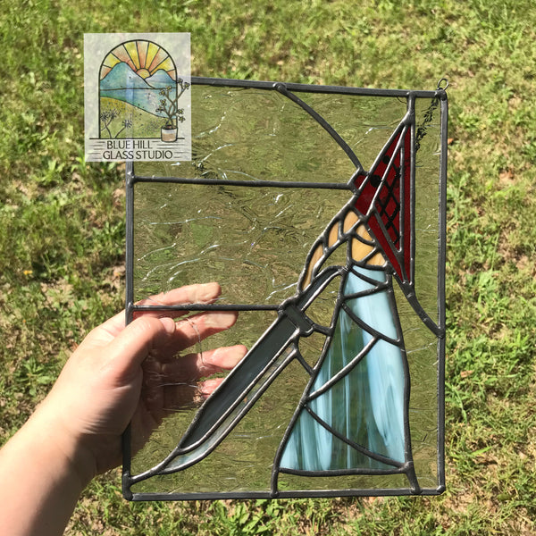 Pyramid Head Silent Hill Stained Glass Panel - Horror Movie Art - Video Game Fan Art
