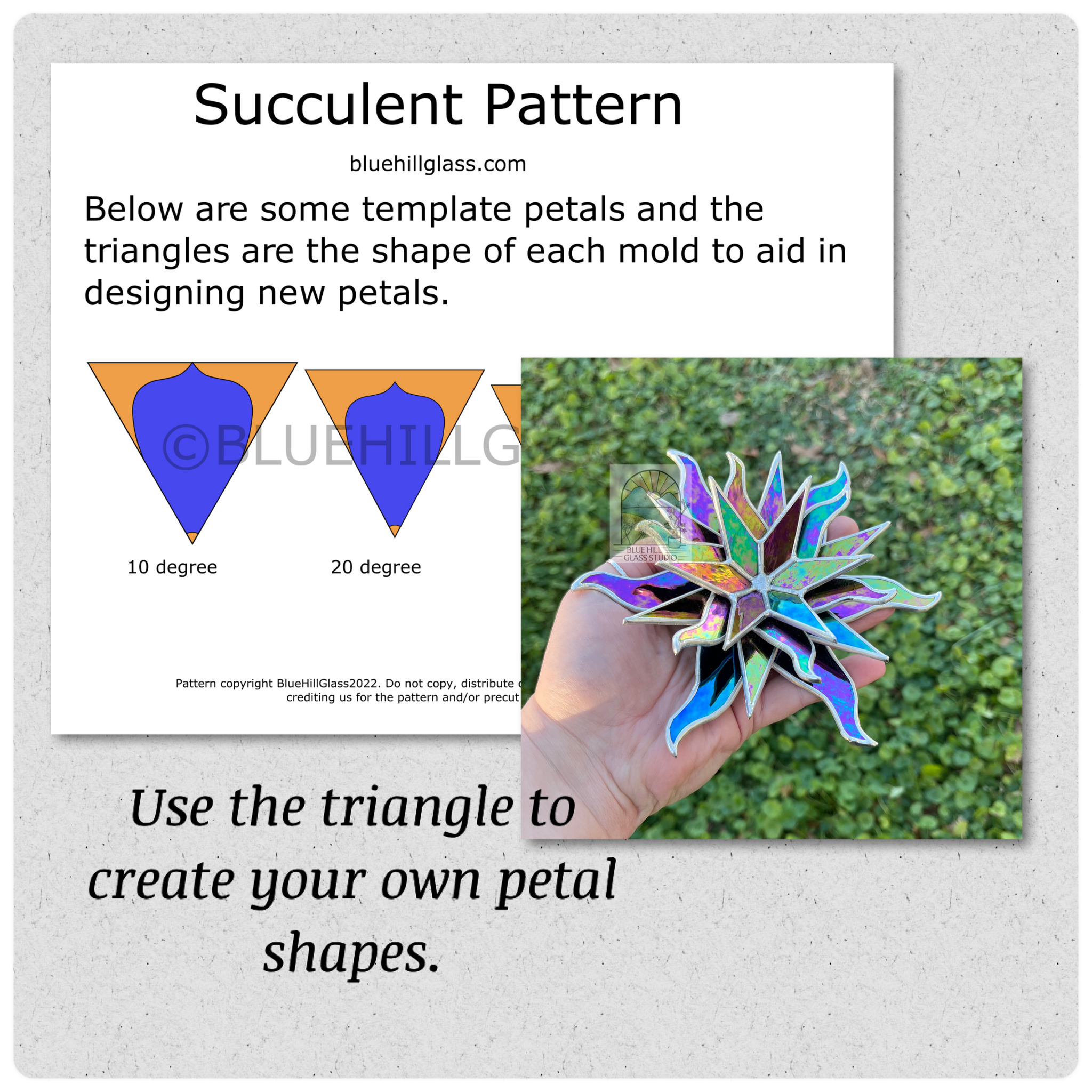stained glass succulent template Succulent Pattern .pdf Digital Download ONLY - Stained Glass Patterns -  Stained Glass DIY - Stained Glass 3D Art