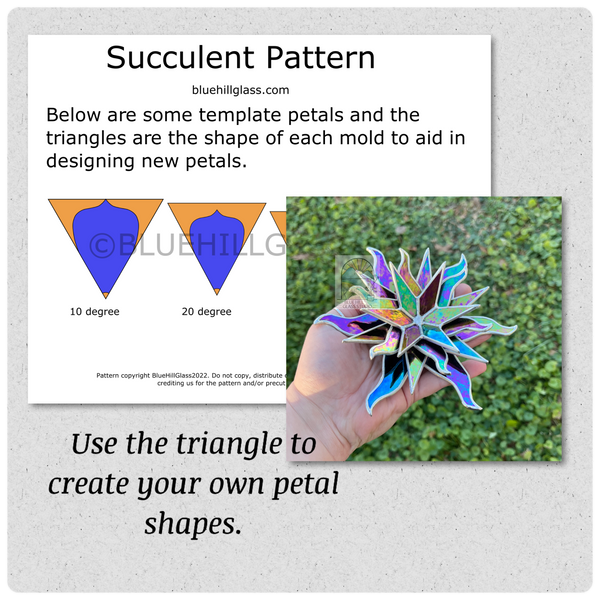 Succulent Pattern .pdf Digital Download ONLY - Stained Glass Patterns - Stained Glass DIY - Stained Glass 3D Art - Patterns for Artists