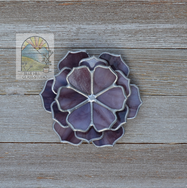 Succulent Ring Holder Stained Glass - Cactus Flower Home Decor