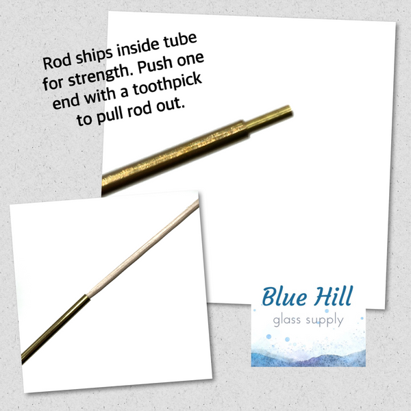 Hinge for Stained Glass Boxes - 2 Pack- Rod and Tube -12” Each - Brass Jewelry Box Fastener - Solderable Hinge for Crafts