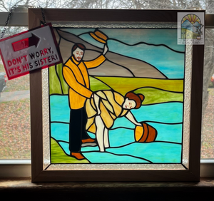 Don’t Worry It’s His Sister - Schitt’s Creek Fan Art - Stained Glass Panel