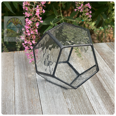 Dodecahedron Terrarium Stained Glass 3D Art