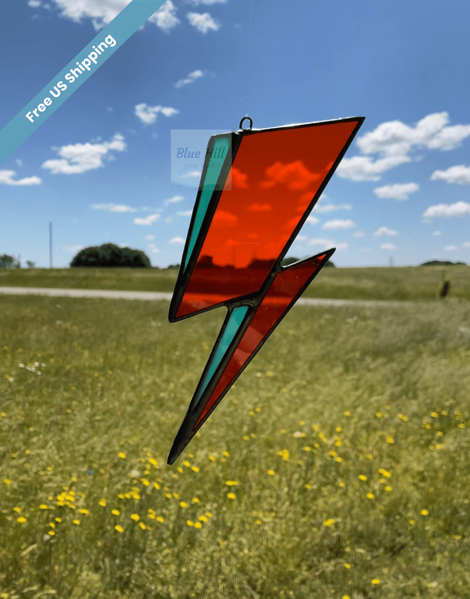 David Bowie Stained Glass Sun catcher- Aladdin Sane Tribute