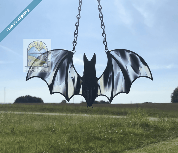 Bat Stained Glass Sun Catcher - Halloween - Spooky Art