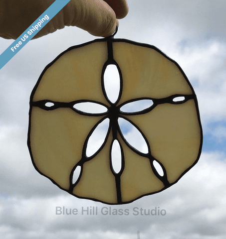 Sand Dollar Stained Glass Sun Catcher